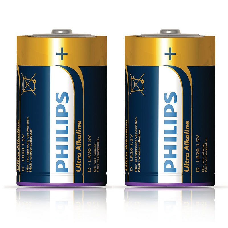2 x Philips Type D Size LR20 Ultra Alkaline Batteries eBay